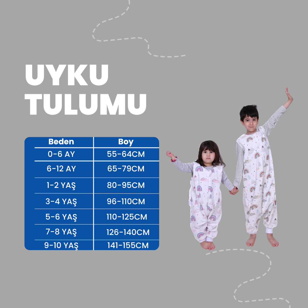 Penye Astarlı Dört Kat Müslin Uyku Tulumu (1 TOG)