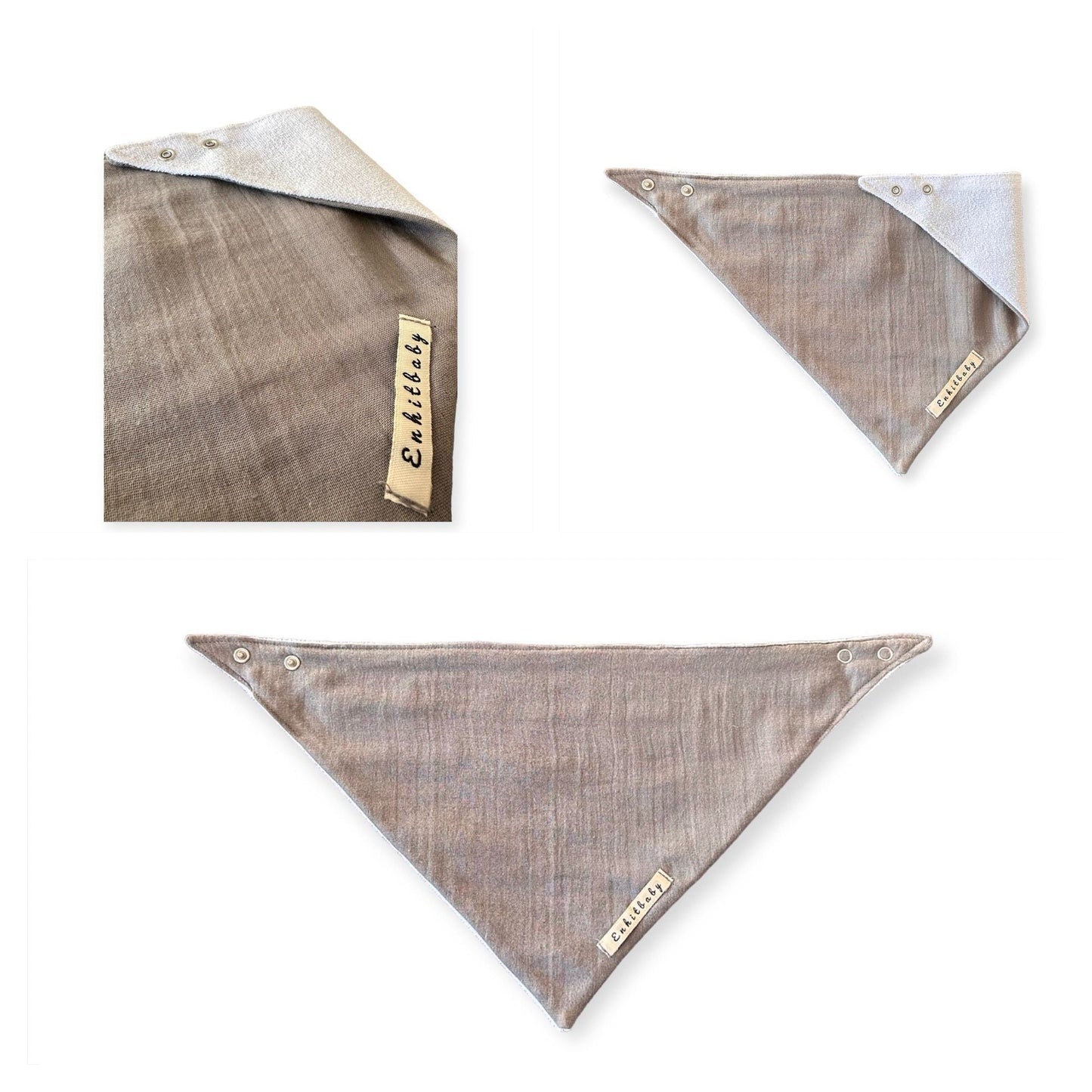 Çift Katlı Fular Sıvı Geçirmez Müslin Salya Önlüğü (%100 Pamuk) Enhitbaby