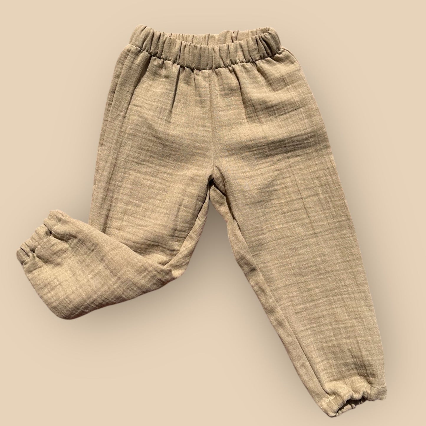 Çift Kat Müslin Lastik Paça Pantolon Enhitbaby