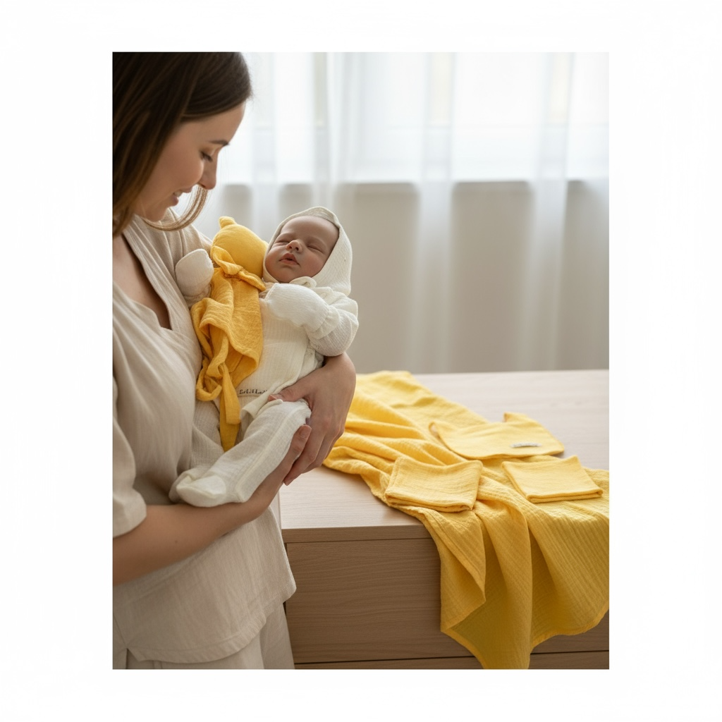 Çift Kat Müslin Yenidoğan Seti (9 Parça)