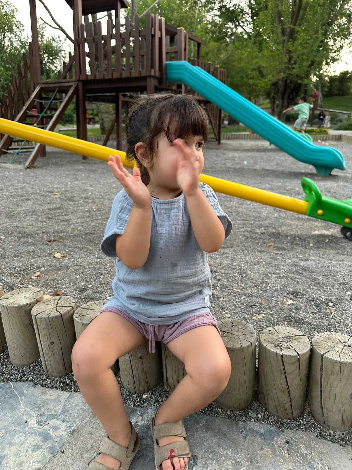 Müslin Çocuk Tişört – Şort Takım