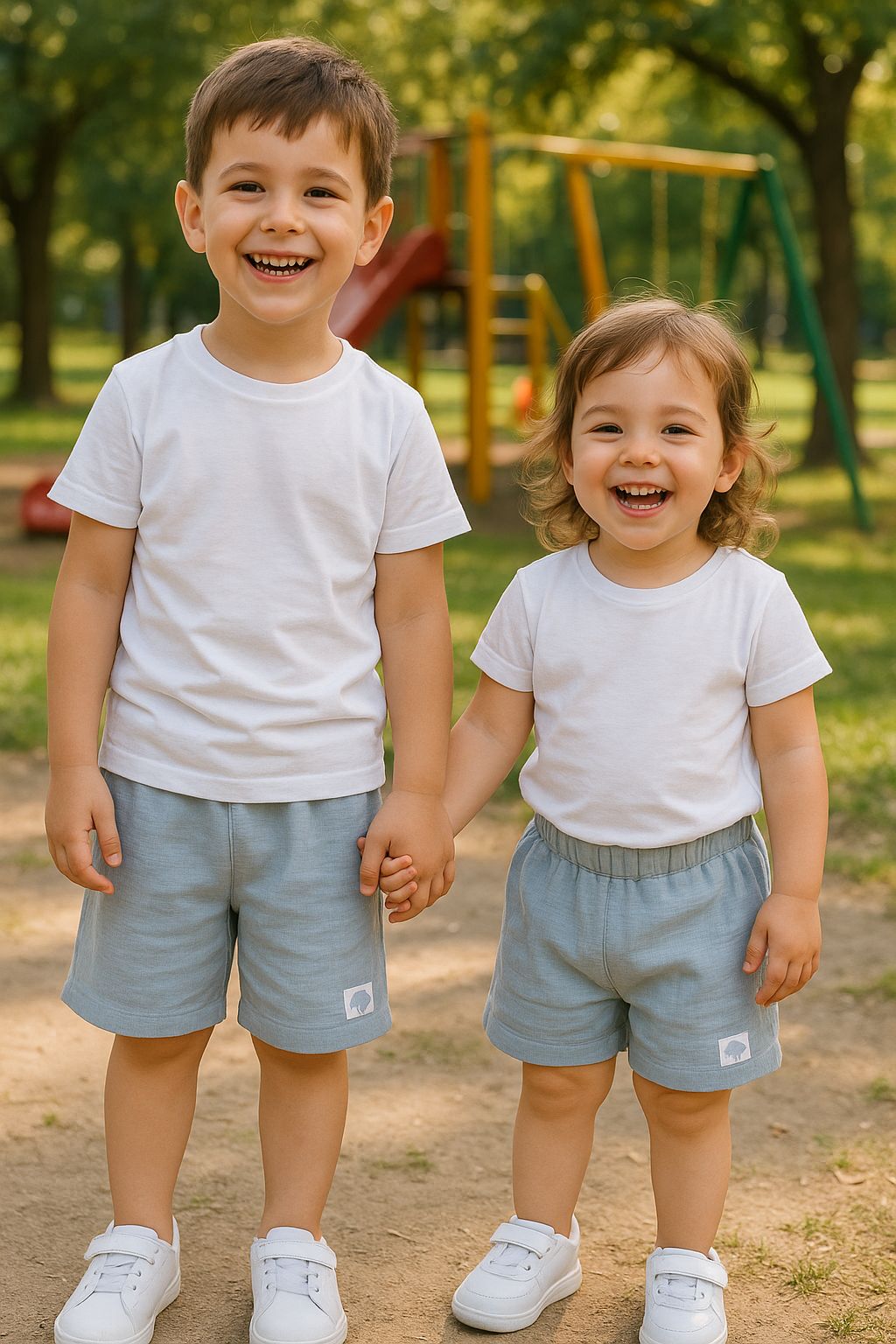 Çift Kat Müslin Çizgili Şort Enhitbaby