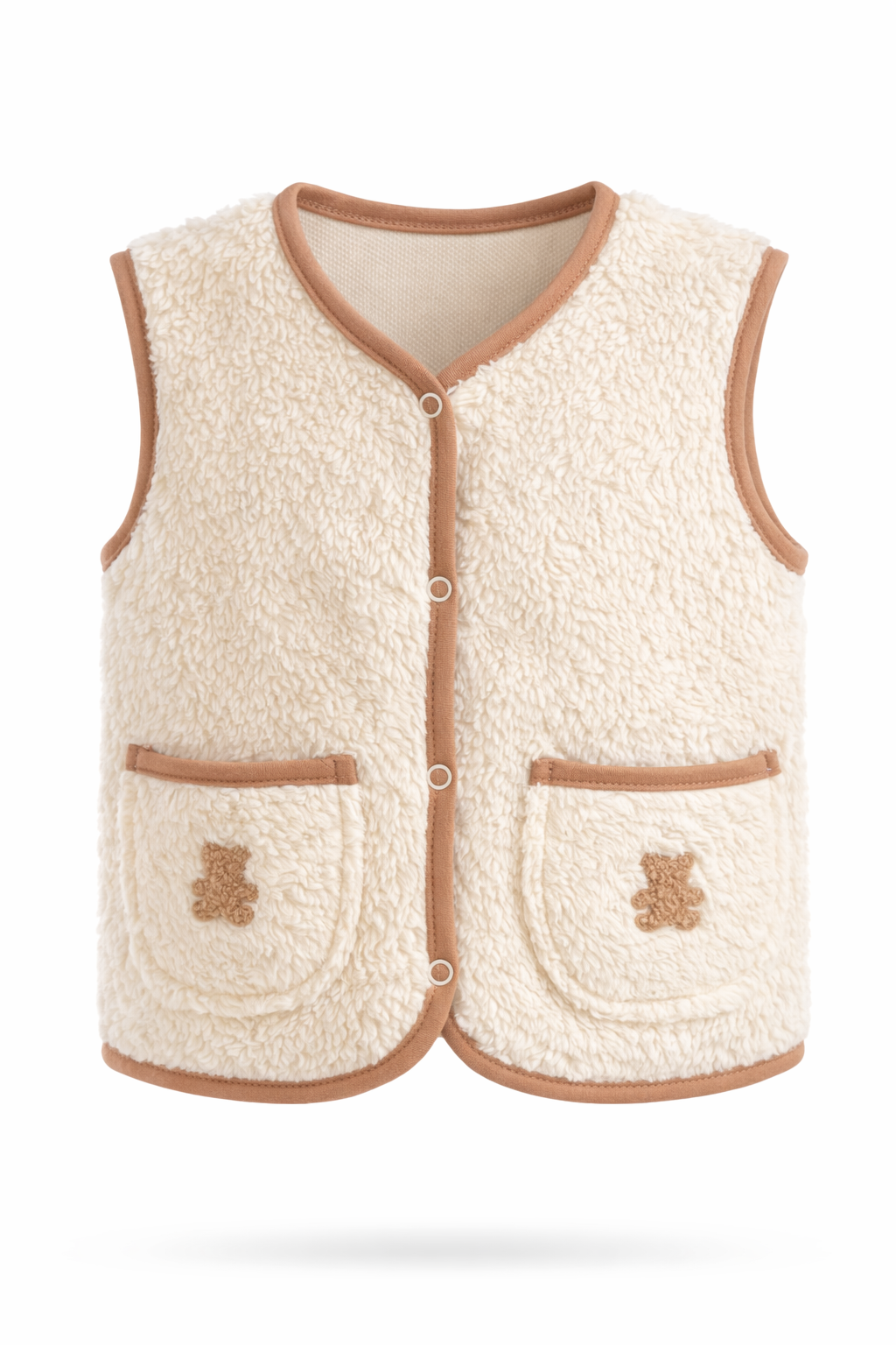 Peluş Görünümlü Yelek | %100 Pamuk