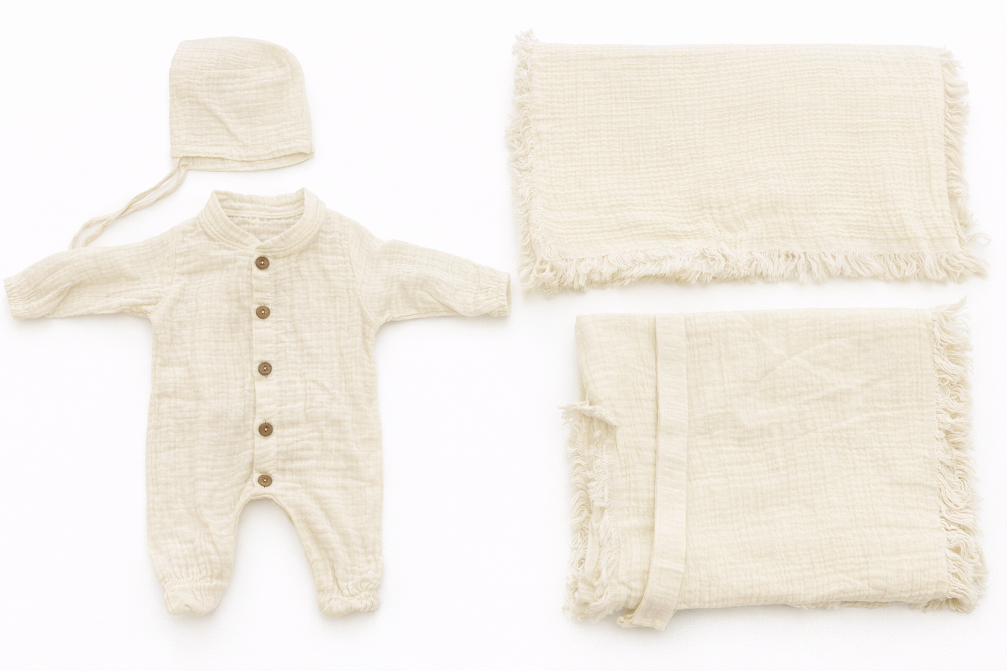 %100 Pamuk Müslin Yenidoğan Seti | Konforlu & Şık 5