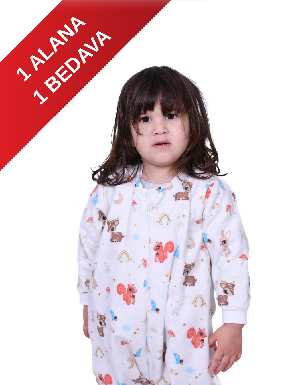 Uzun Kollu Çift Kat Pazen Uyku Tulumu (1.5 TOG) Enhitbaby