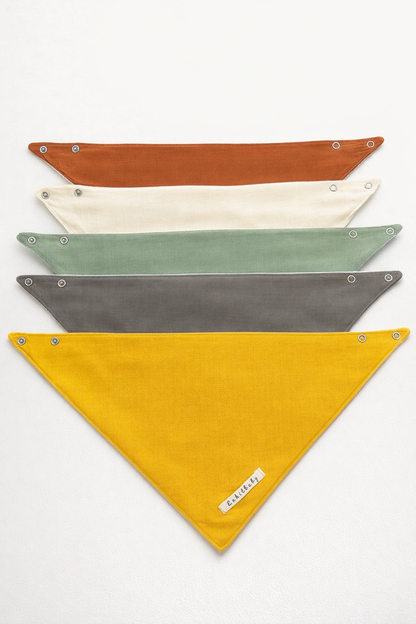 Çift Katlı Fular Sıvı Geçirmez Müslin Salya Önlüğü (%100 Pamuk)