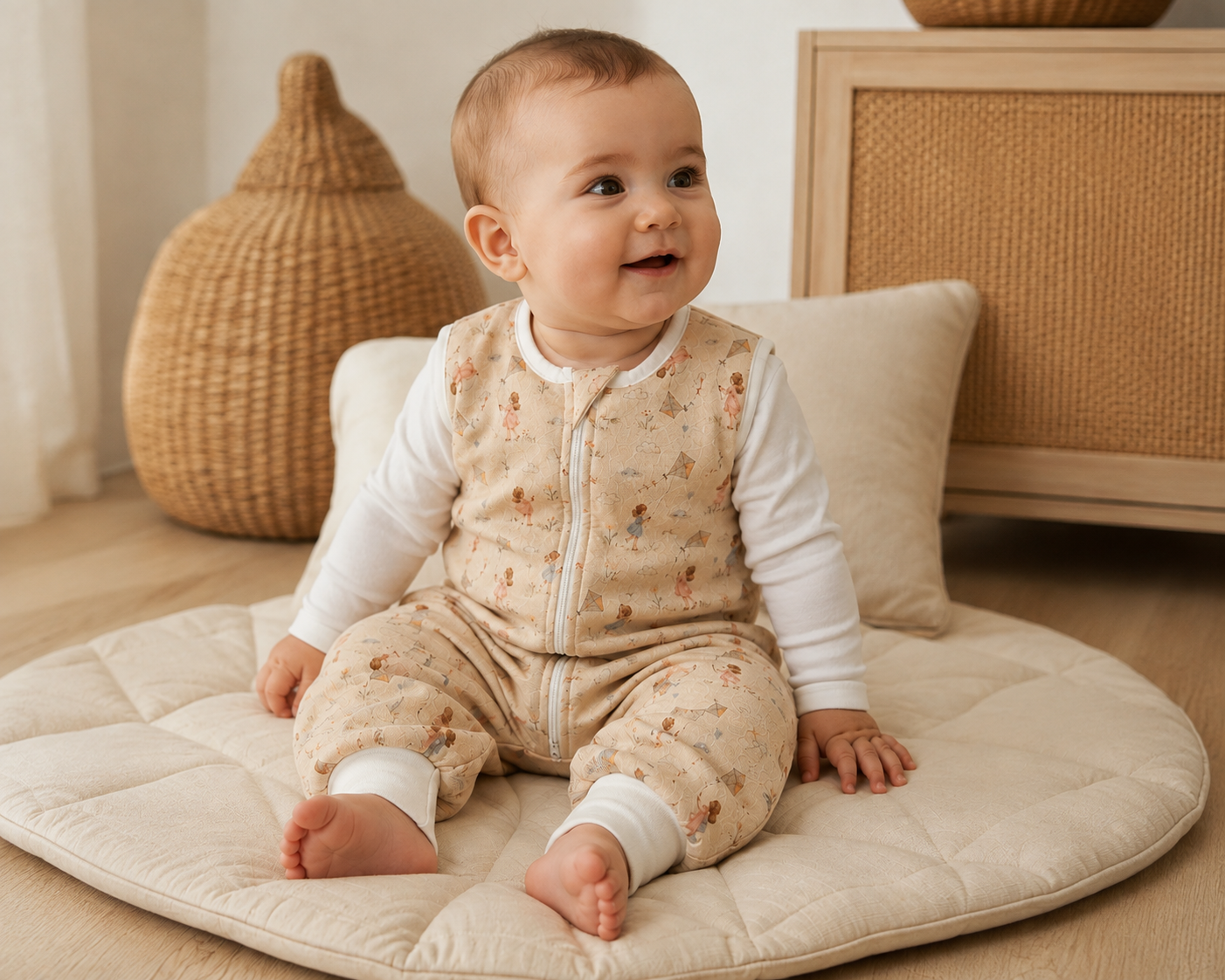 Uçurtma Bahçesi 1 TOG Organik Pamuk Bebek ve Çocuk Uyku Tulumu