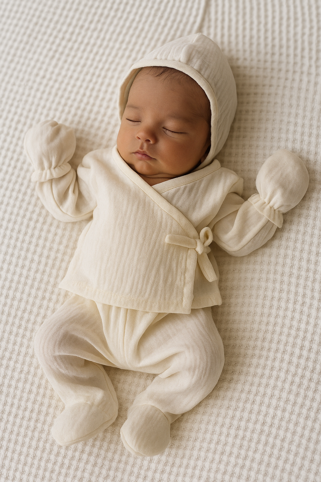 Çift Kat Müslin Hastane Çıkış Seti Enhitbaby