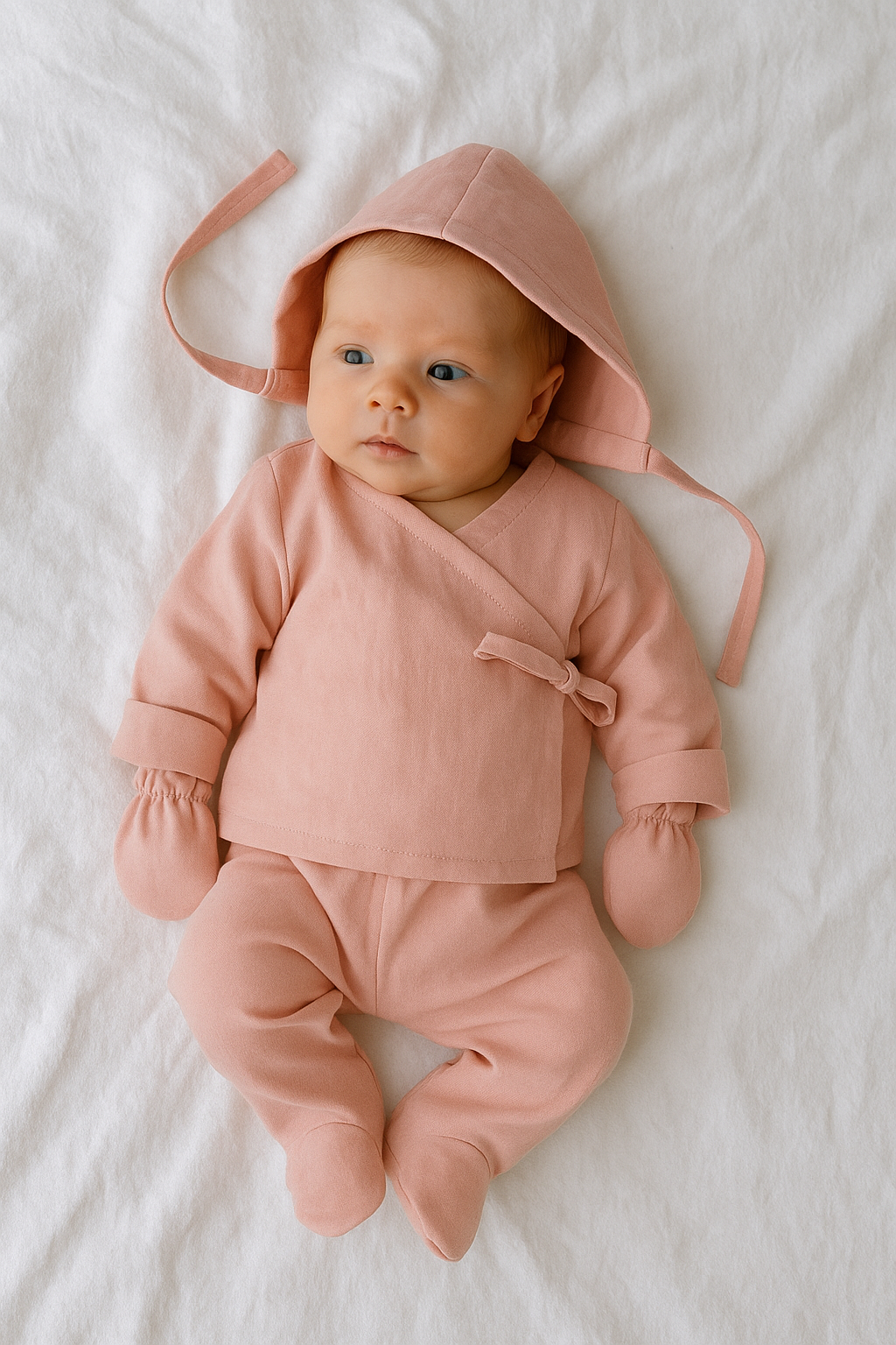 Çift Kat Müslin Hastane Çıkış Seti Enhitbaby