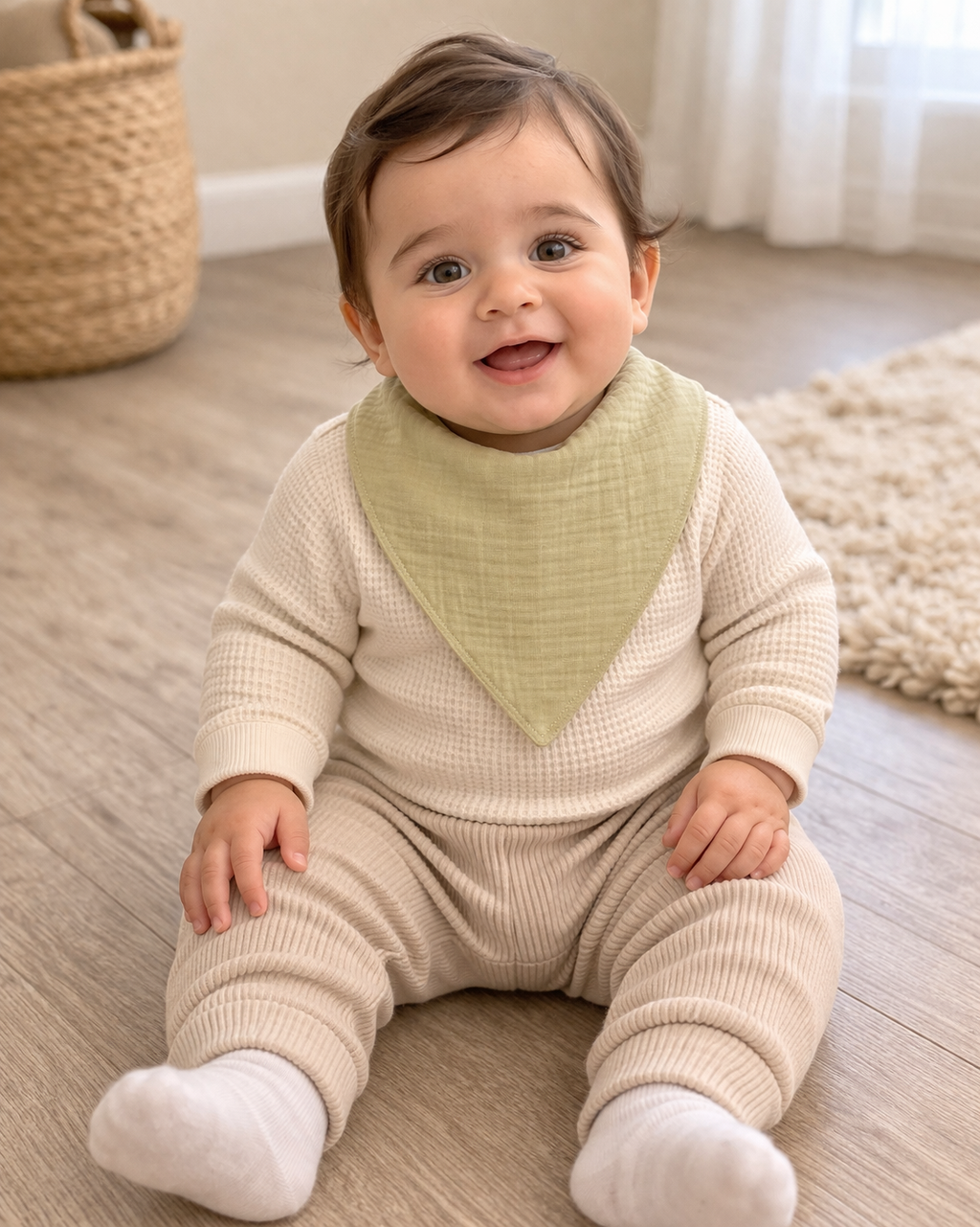 5'li Set Sıvı Geçirmez Fular Önlük - Renkli | %100 Pamuk