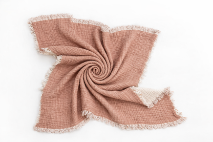 4 Kat Müslin & 3 Kat Elyaf Bebek Yatak Örtüsü - 110x110 cm