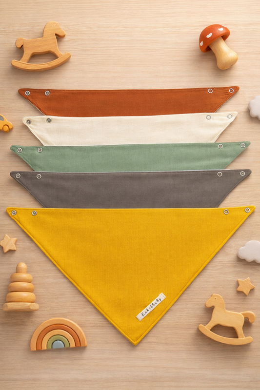 Çift Katlı Fular Sıvı Geçirmez Müslin Salya Önlüğü (%100 Pamuk)