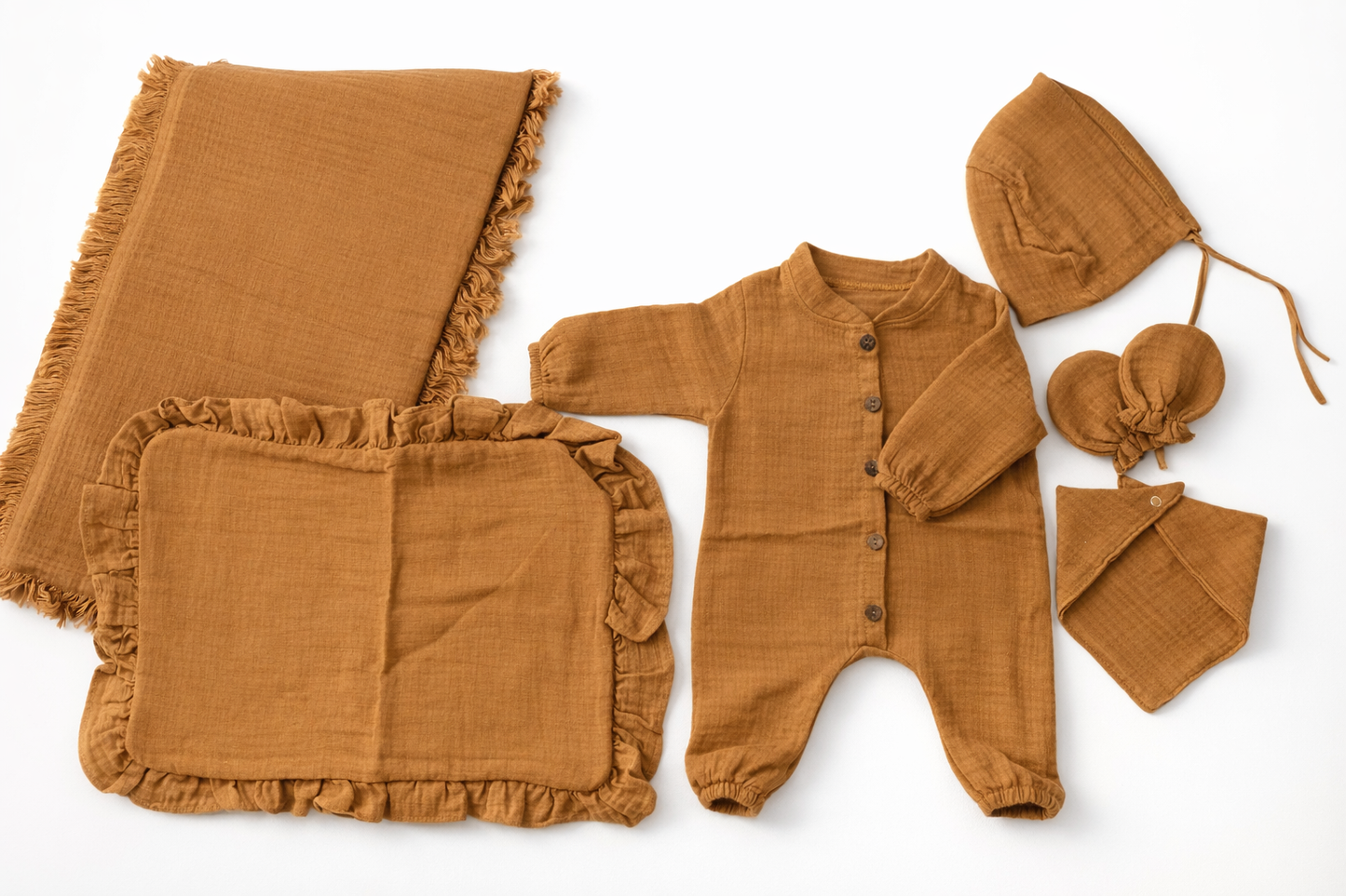 %100 Pamuk Müslin Yenidoğan Seti | Konforlu & Şık 11