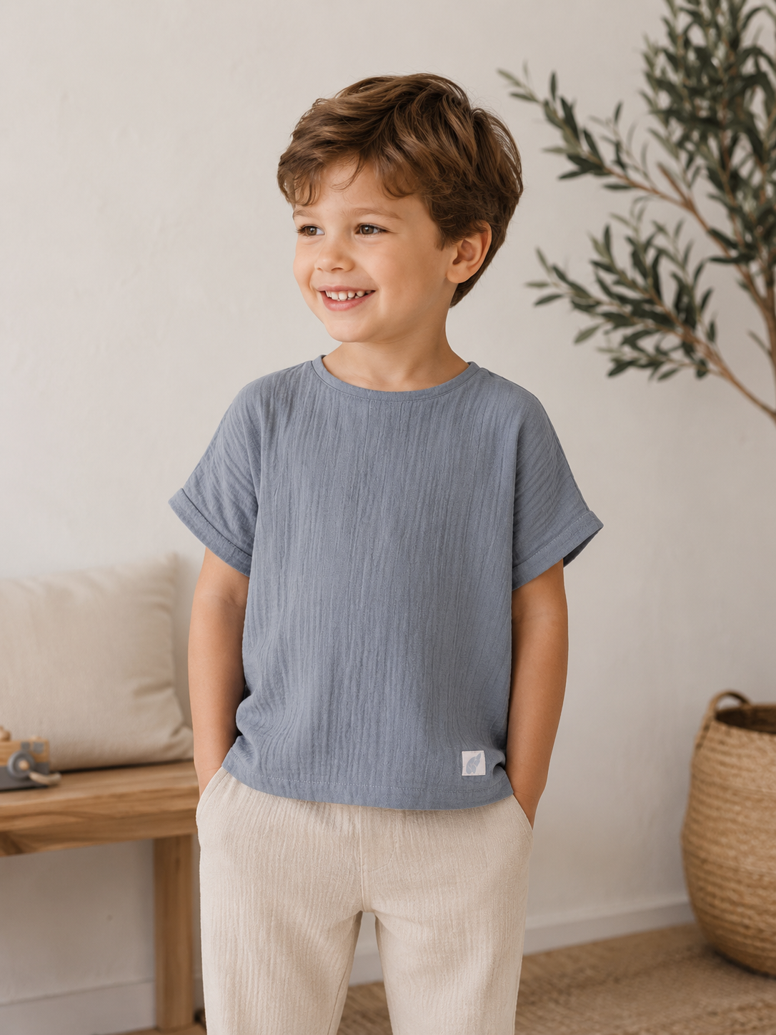 Çocuk Müslin T-shirt