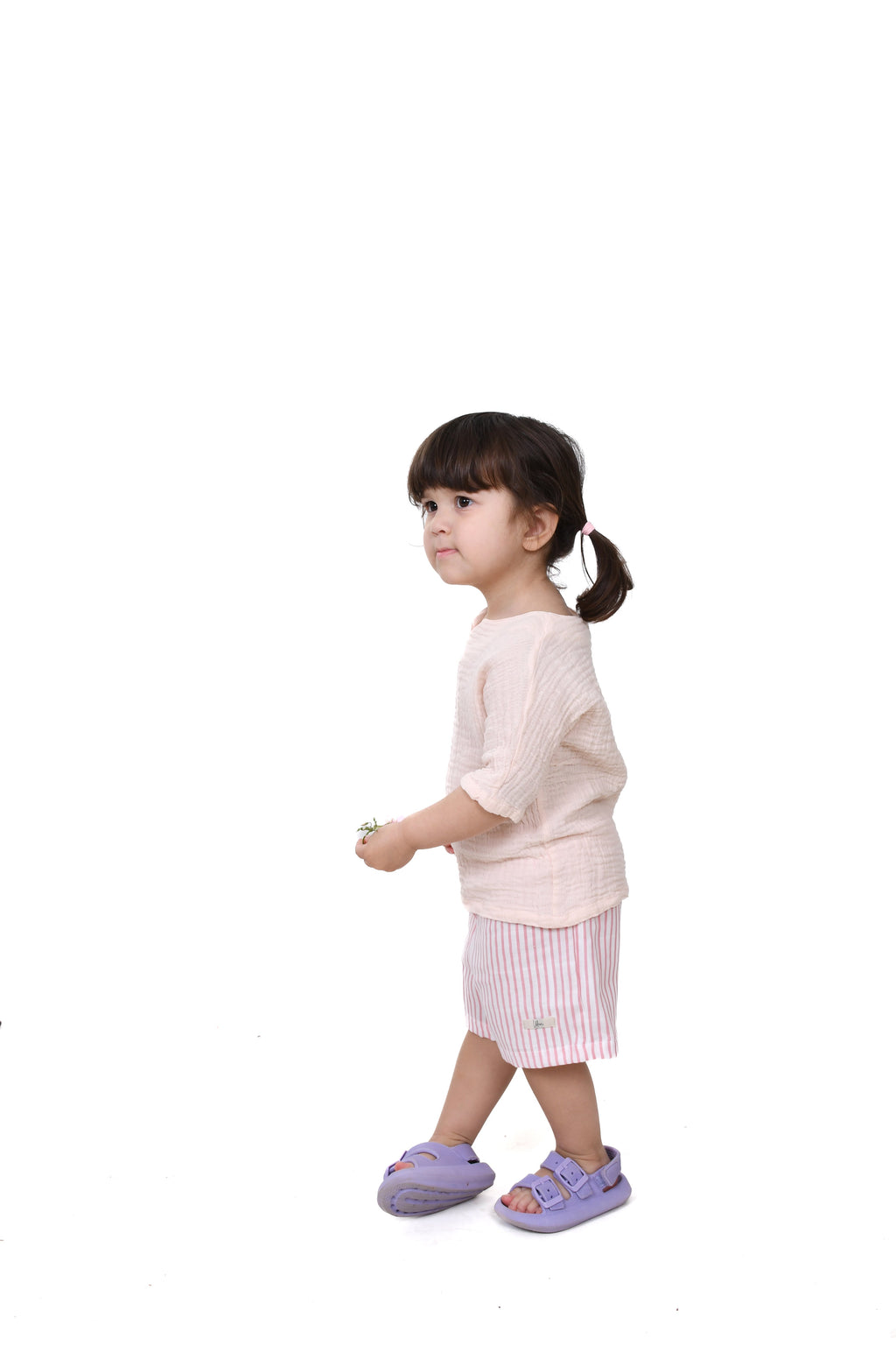 Çift Kat Müslin Çizgili Şort Enhitbaby