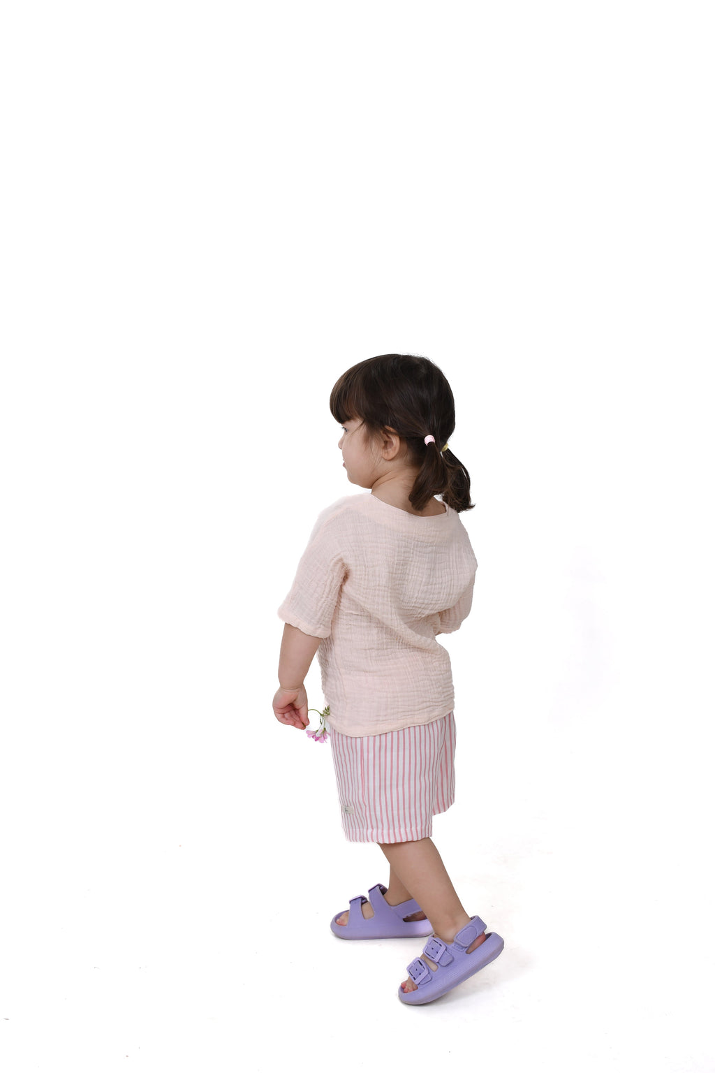 Çift Kat Müslin Çizgili Şort Enhitbaby