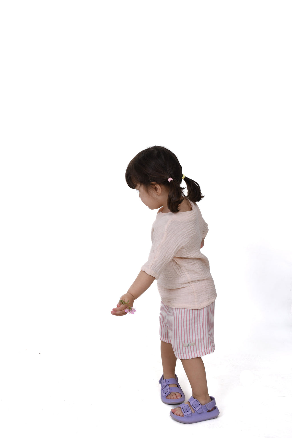 Çift Kat Müslin Çizgili Şort Enhitbaby