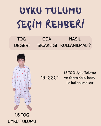 Uzun Kollu Çift Kat Pazen Uyku Tulumu (1.5 TOG)