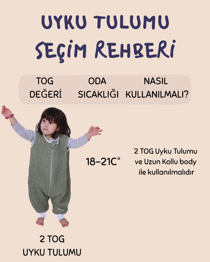 Dolgulu Müslin Uyku Tulumu (2 TOG)
