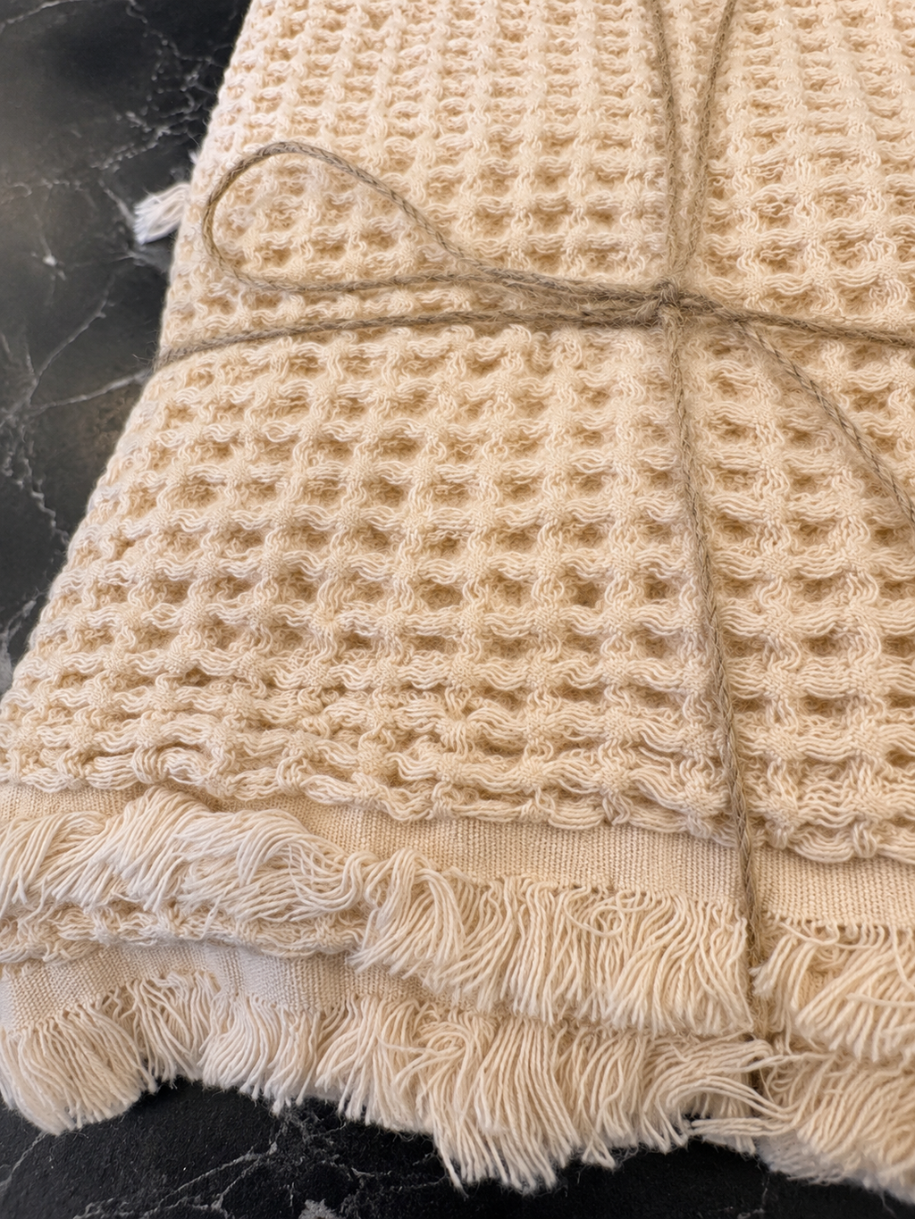 ORGANİK WAFFLE BEBEK PİKESİ -HAM RENK