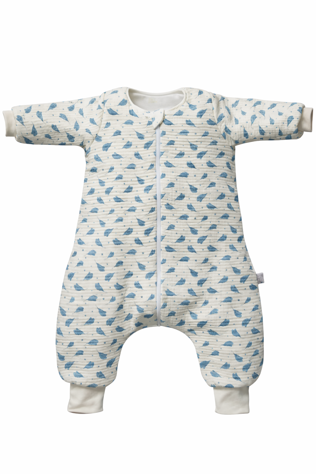 Uzun Kollu Penye Astarlı Müslin Uyku Tulumu | 1.5 TOG - 4 Kat Müslin - %100 Pamuk