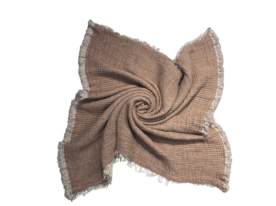 Bebek Yatak Örtüsü | 4 Kat Müslin - 3 Kat Elyaf | 110x110 cm