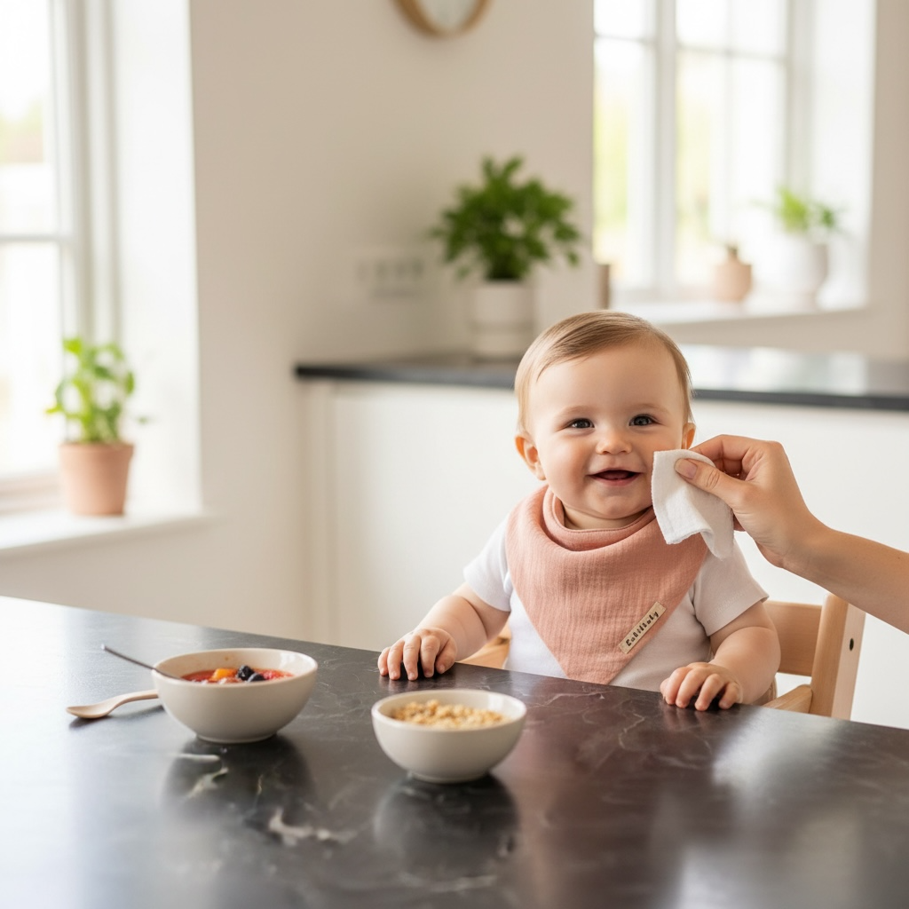 10'lu Set Yumuşak Fular Önlük | 4 Katlı - %100 Pamuk | Çıtçıtlı