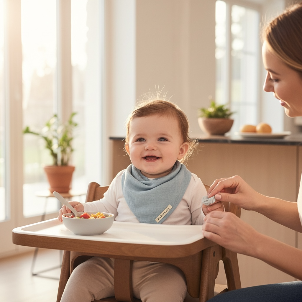 10'lu Set Yumuşak Fular Önlük | 4 Katlı - %100 Pamuk | Çıtçıtlı