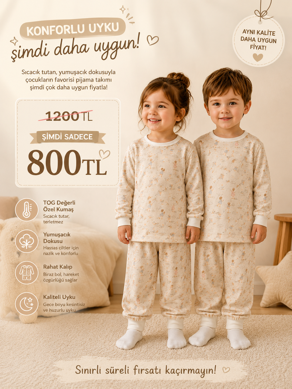 Uçurtma Rüyası 1 TOG Çocuk Pijama Takımı