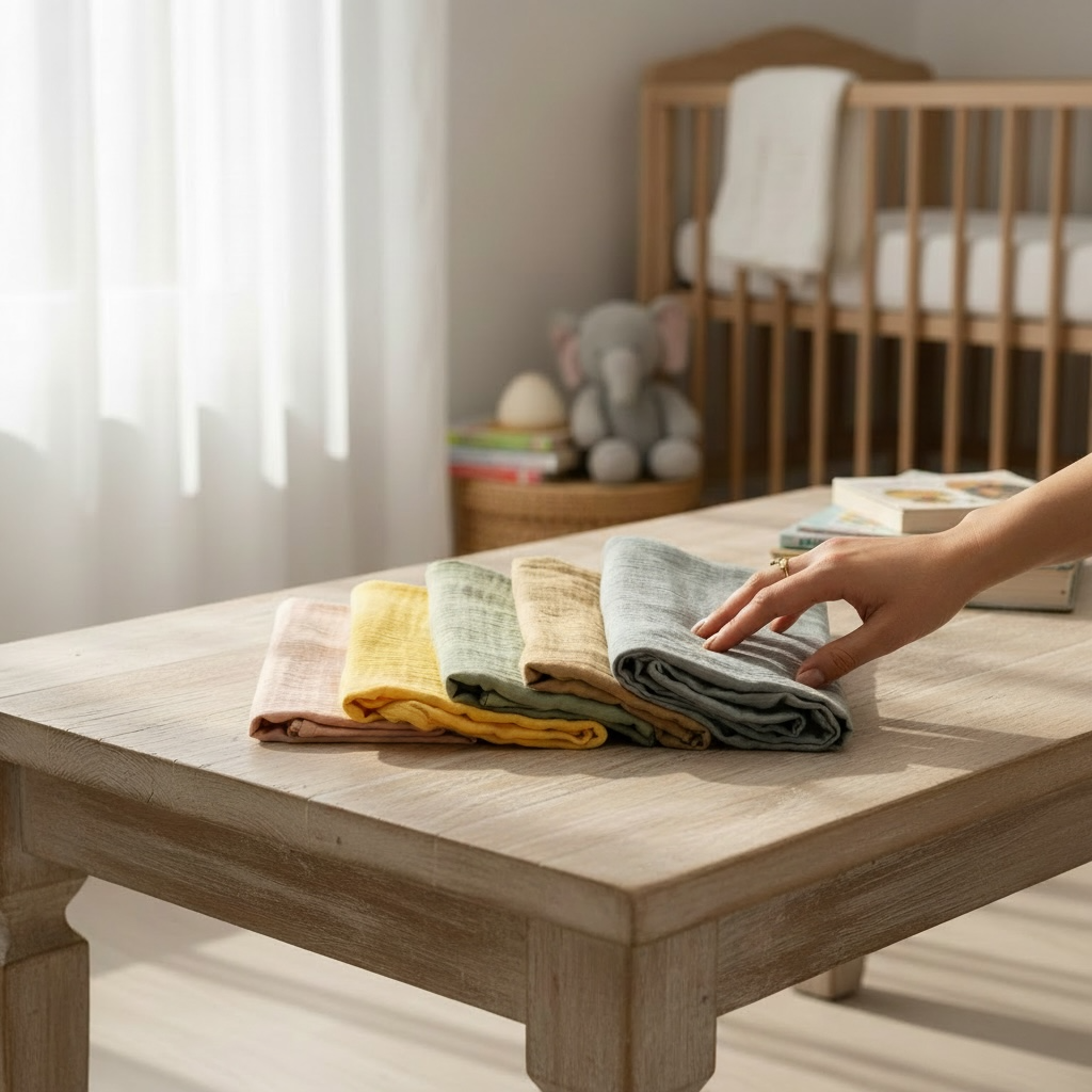 Çok Amaçlı %100 Pamuk Müslin Örtü | 100x100 cm