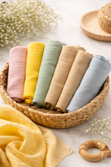 Çok Amaçlı %100 Pamuk Müslin Örtü | 100x100 cm