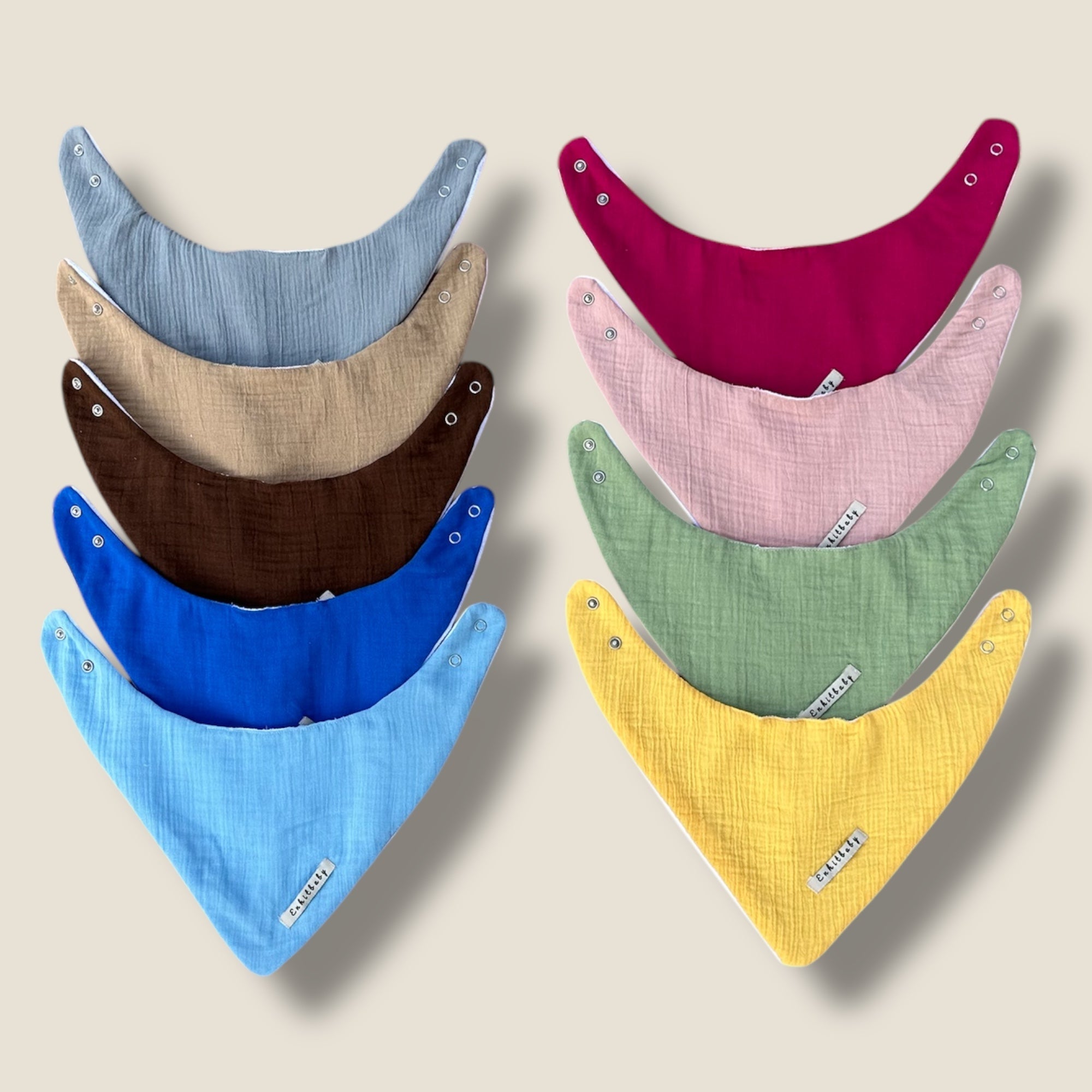 Oval Fular Müslin Sıvı Geçirmez Önlük Enhitbaby