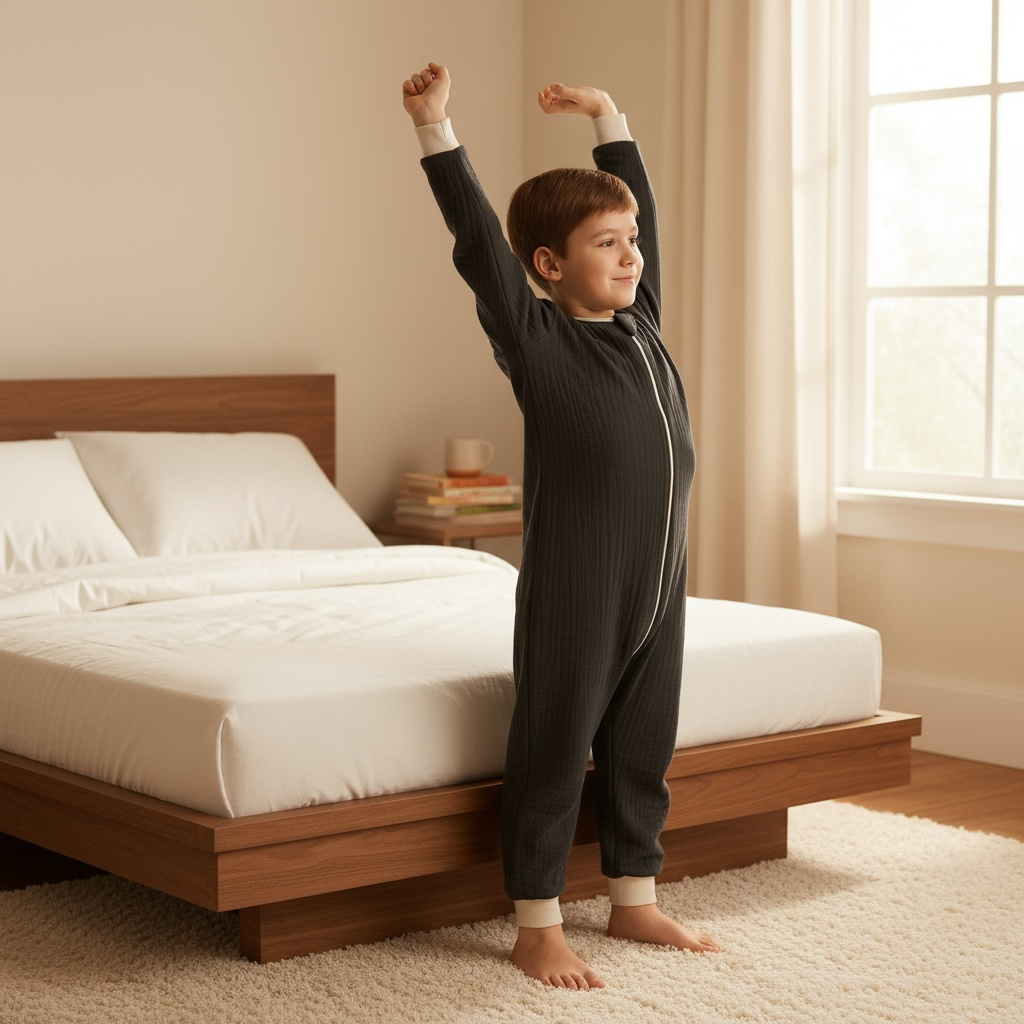 Uzun Kollu Penye Astarlı Müslin Uyku Tulumu | 1.5 TOG - 4 Kat Müslin - %100 Pamuk