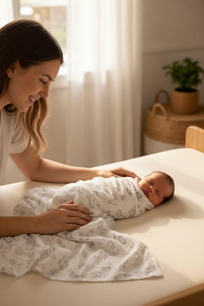 XXL boy Bambu Müslin Örtü (120x120cm)