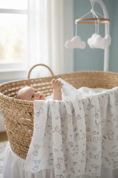 XXL boy Bambu Müslin Örtü (120x120cm)