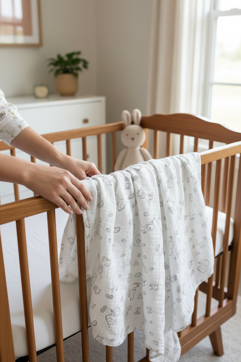 Bambu Müslin Örtü | XXL Boy | 120x120 cm | 4 Mevsim - Terletmez