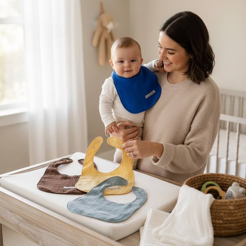 Sıvı Geçirmez Mama & Salya Önlüğü | %100 Pamuk