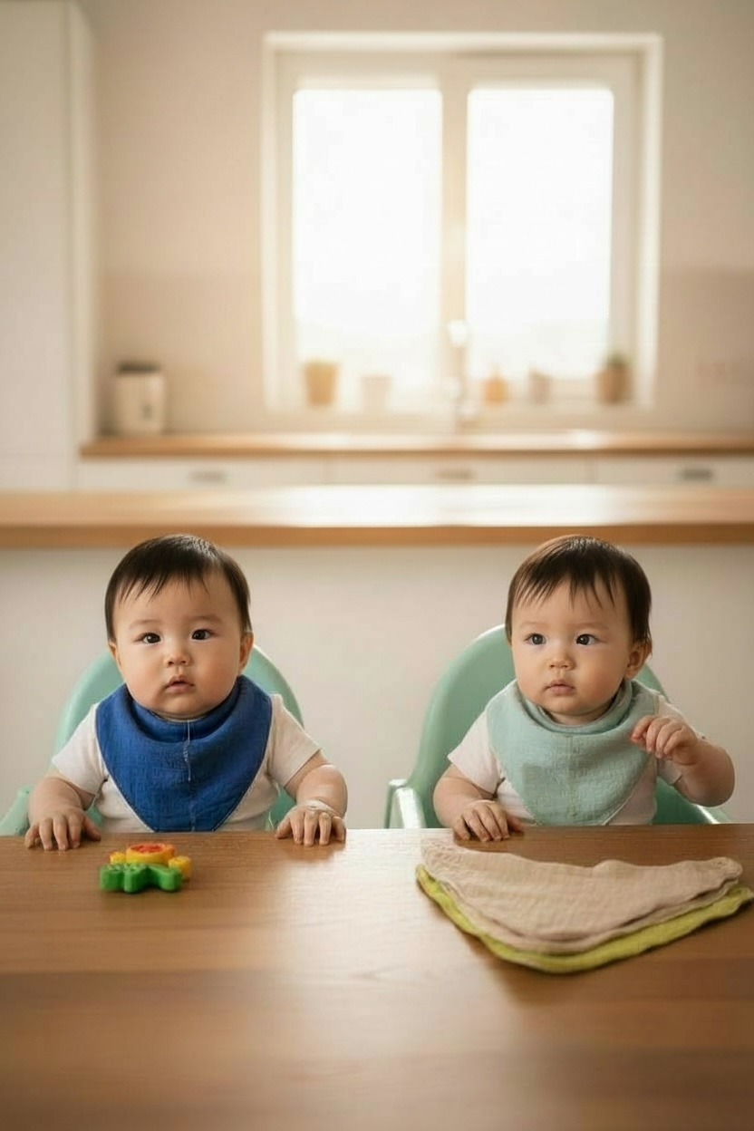 Oval Fular Müslin Sıvı Geçirmez Önlük