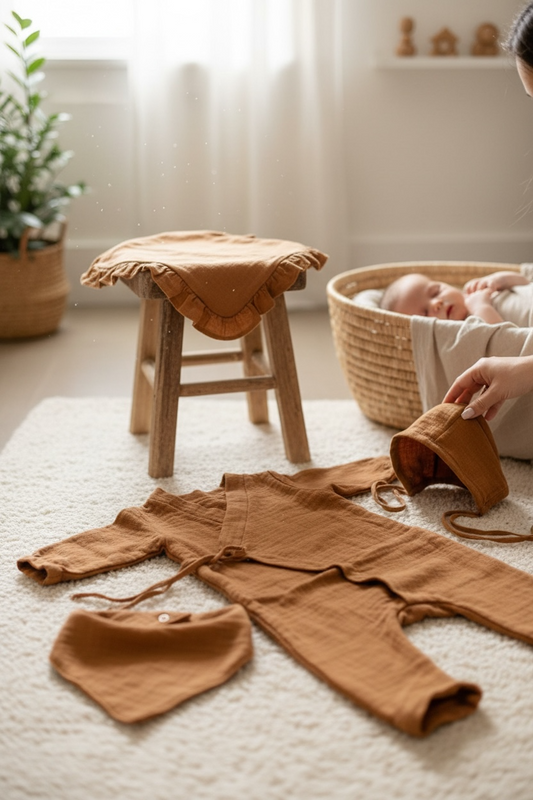 %100 Pamuk Müslin Yenidoğan Seti | Konforlu & Şık 7