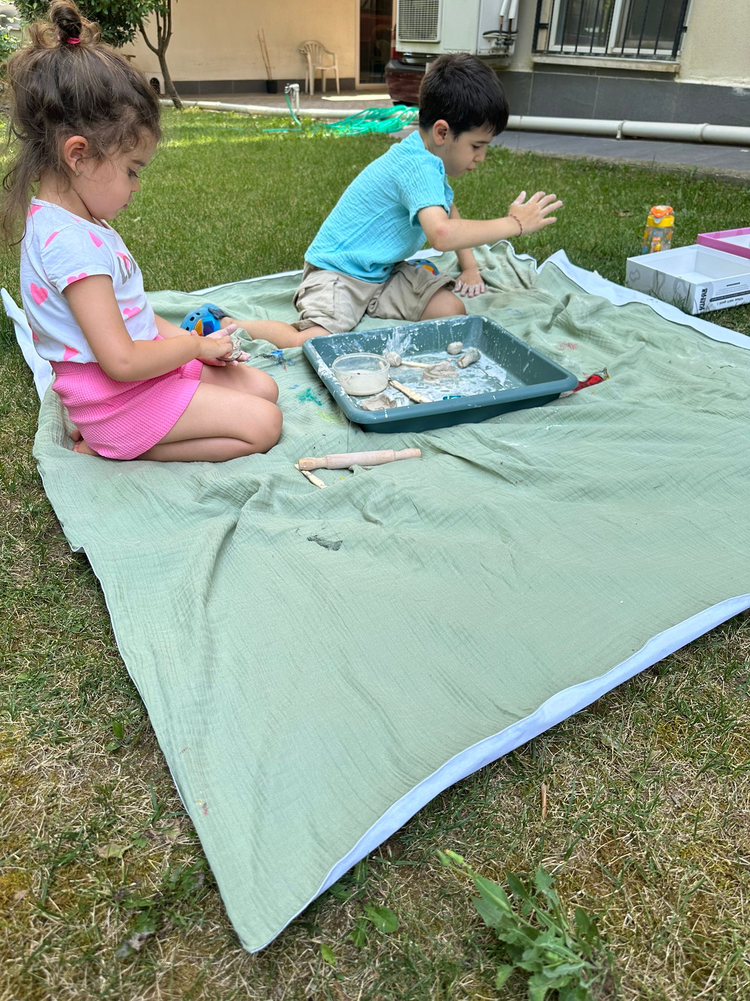 Müslin Sıvı Geçirmez Aktivite Örtüsü | 1.75 cm x 1.55 cm 🌈 Enhitbaby