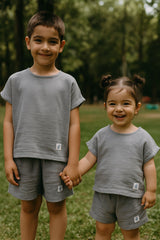 Müslin Çocuk Tişört – Şort Takım