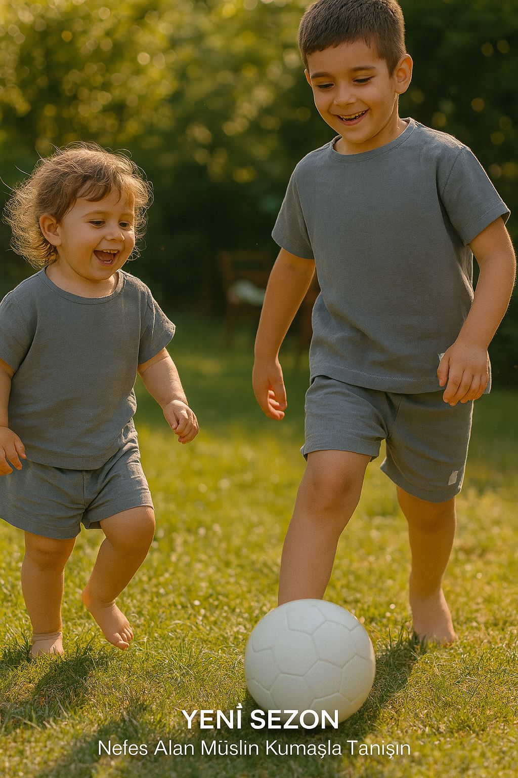 Müslin Çocuk Tişört – Şort Takım Enhitbaby