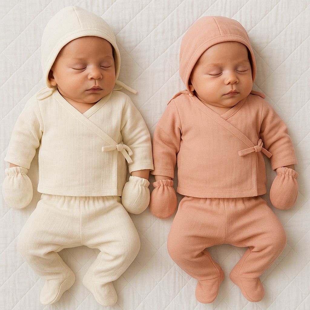 Çift Kat Müslin Hastane Çıkış Seti Enhitbaby