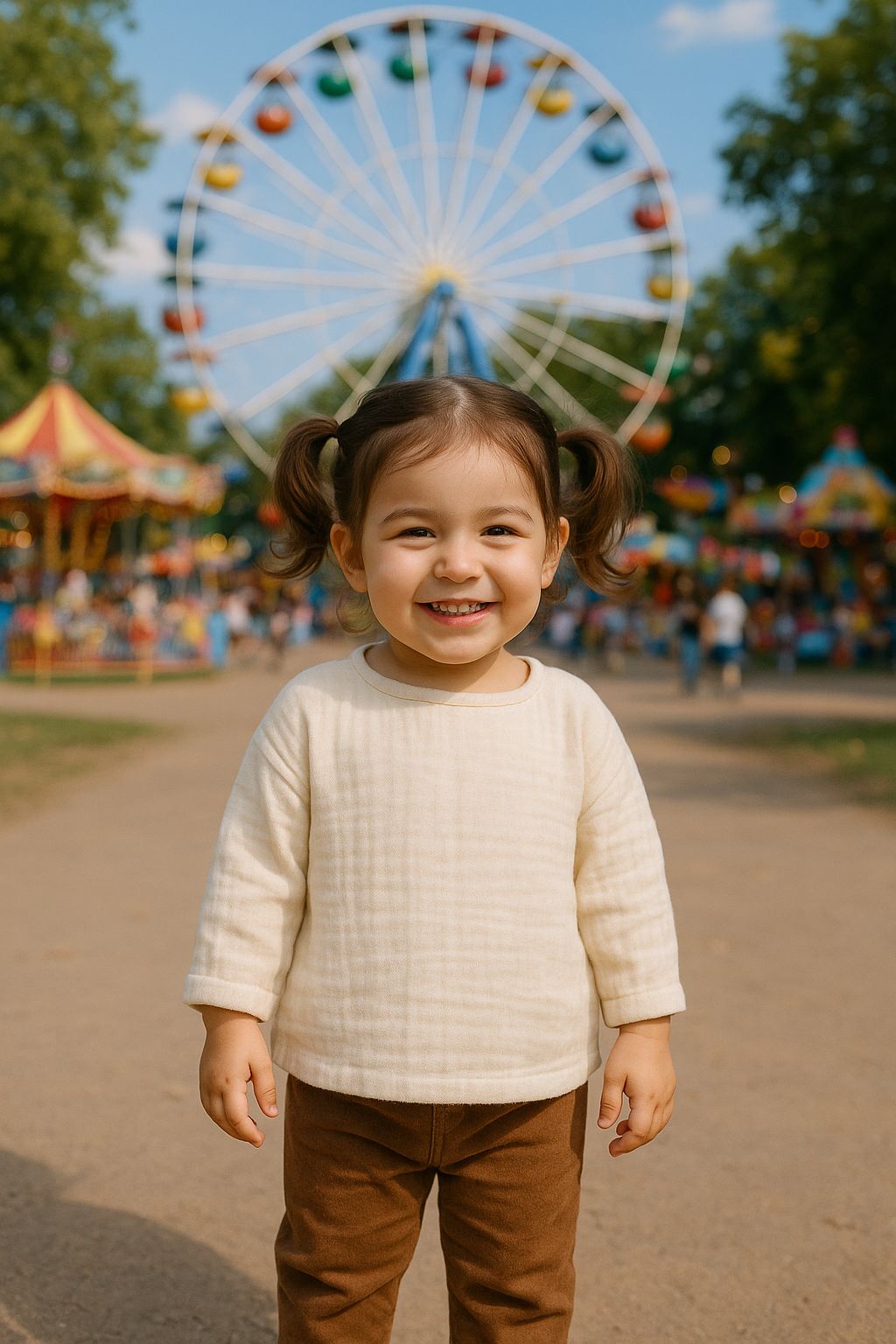 Çift Kat Müslin Uzun Kollu Bluz Enhitbaby