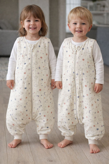 Penye Astarlı 4 Kat Müslin Uyku Tulumu (1 TOG)(OUTLET)