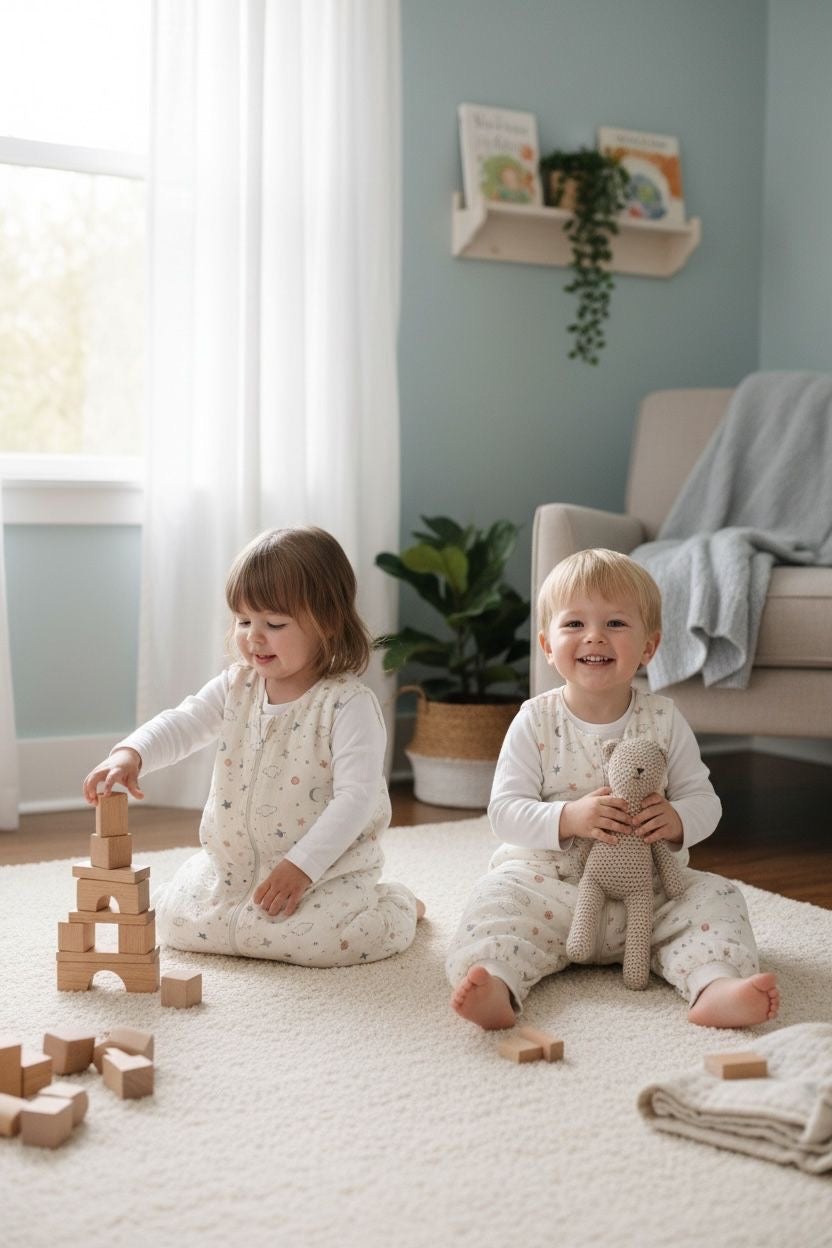 Penye Astarlı Müslin Uyku Tulumu | 1 TOG - 4 Kat Müslin - %100 Pamuk