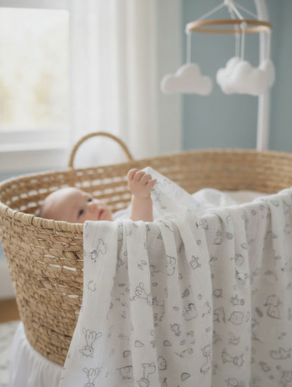 XXL boy Bambu Müslin Örtü (120x120cm)